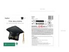 Fólia lufi – "Congrats!" diplomakalap, fekete-arany
