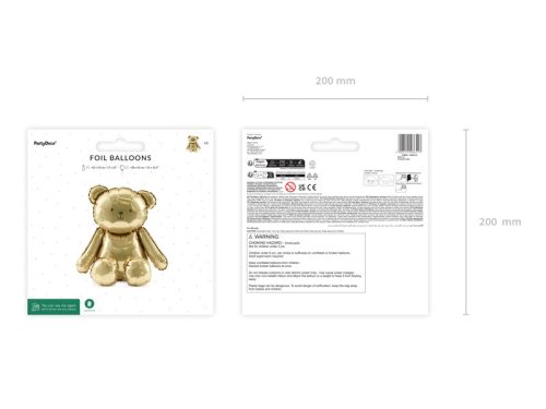 Fólia lufi – Mackó, arany színű