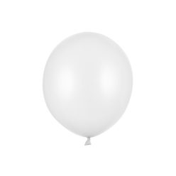 Erős lufi 43 cm Metál fehér (25 db)