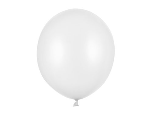 Erős lufi 43 cm Metál fehér (25 db)