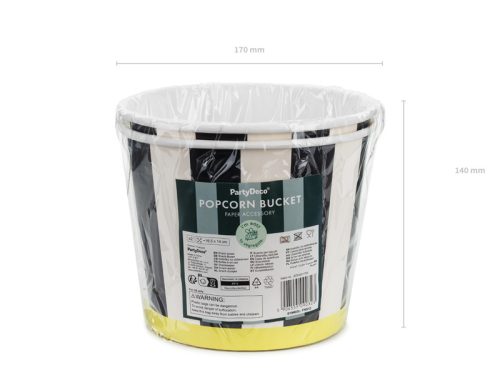 Snack Vödrök Csíkos mintával, 14 cm (2 db)