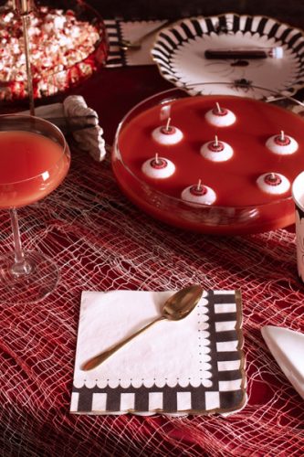 Halloween szalvéták arany szegéllyel 33x33 cm (12 db)