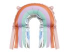 Szivárvány fólia lufi bojtokkal – 33 × 31cm (3 db)