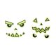 Sötétben világító tök matricák - Halloween dekoráció