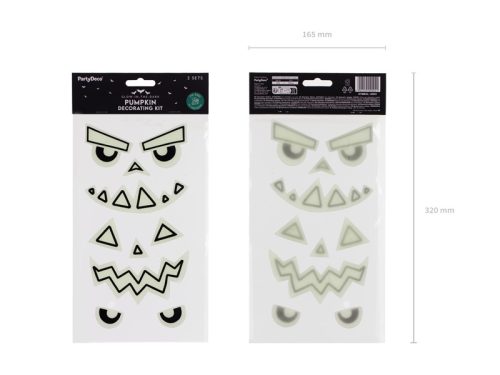 Sötétben világító tök matricák - Halloween dekoráció