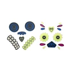   Sötétben világító tök matricák mix - Halloween dekoráció