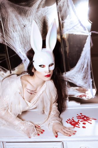 Véres kéznyom gél ablakmatrica - Halloween dekoráció