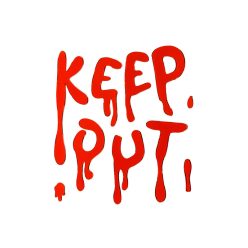 „Keep Out” gél ablakmatrica
