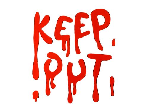 „Keep Out” gél ablakmatrica