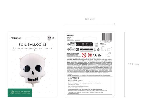 Koponya fólia lufi 36×41 cm