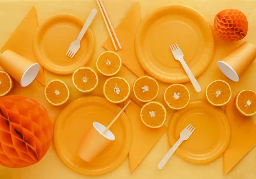 Asztalterítő 137x183 cm, világos narancs