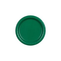 Papír tányér sötétzöld, 18 cm (6 db)