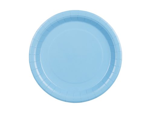 Papír tányér világoskék, 23 cm (6 db)