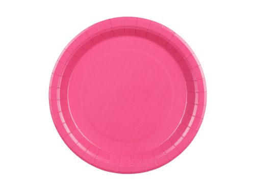 Papír tányér sötét rózsaszín, 23 cm (6 db)