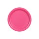 Papír tányér sötét rózsaszín, 23 cm (6 db)
