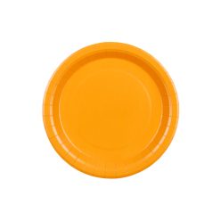 Papír tányér világos narancs, 23 cm (6 db)