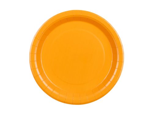 Papír tányér világos narancs, 23 cm (6 db)