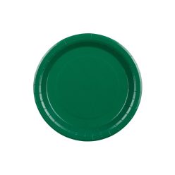 Papír tányér sötétzöld, 23 cm (6 db)