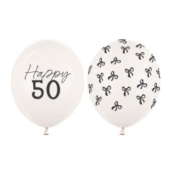   50. születésnapi lufik – pasztell törtfehér, 30 cm (50 db)