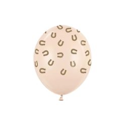Patkó mintás lufi 30 cm – Lovas party (6 db)