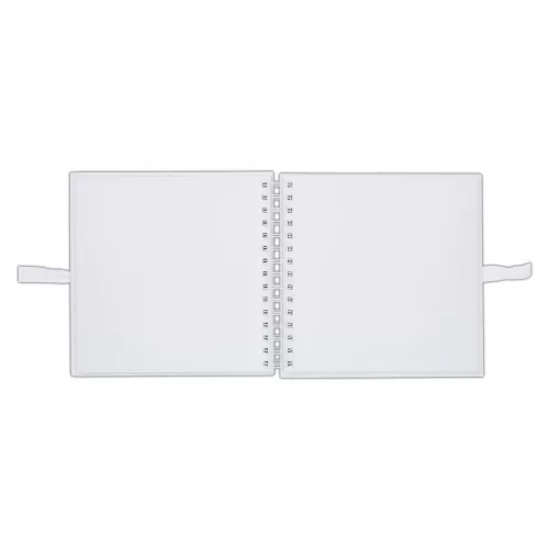 Scrapbook Album 8" (20 cm) - Fehér / Fehér lapokkal - White (1 db)