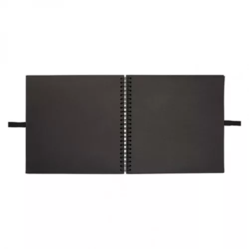 Scrapbook Album 12" (30 cm) - Fekete / Fekete lapokkal - Black (1 db)